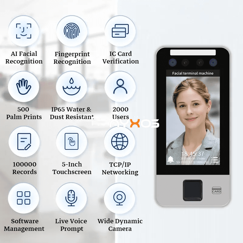 NX05 AI Multi-Biometric Face Access Terminal - Thumbnail 4